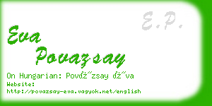 eva povazsay business card